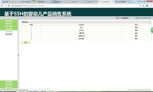 基于ssh婴幼儿产品销售系统